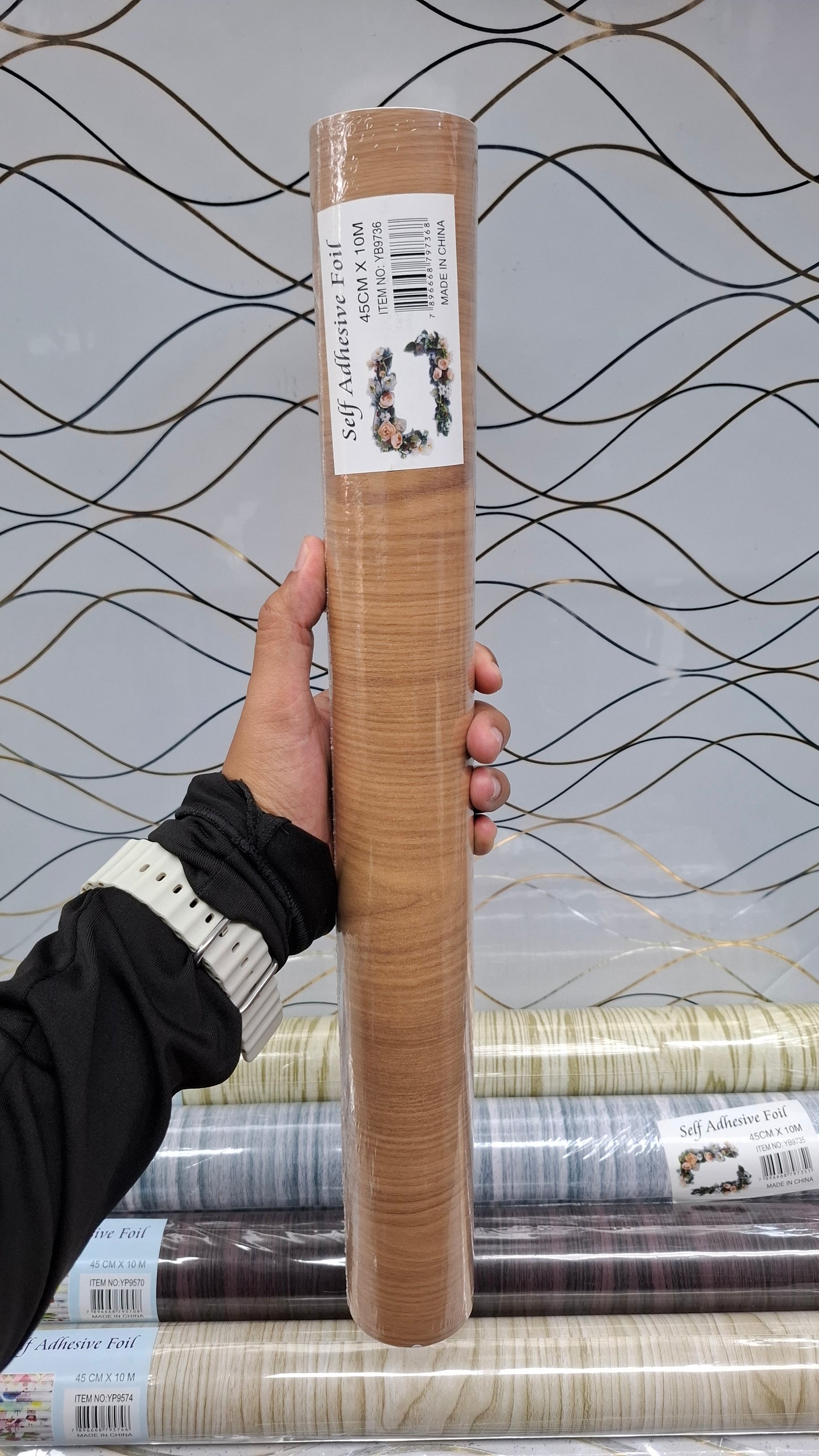 Rollo adhesivo decorativo estilo madera